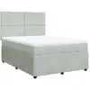 Image de vidaXL Lit boxspring avec matelas gris clair 140x200 cm velours