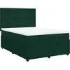 Image de vidaXL Lit boxspring avec matelas vert foncé 140x200 cm velours
