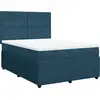 Image de vidaXL Lit boxspring avec matelas bleu foncé 140x200 cm velours