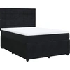 Image de vidaXL Lit boxspring avec matelas noir 140x200 cm velours