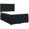 Image de vidaXL Lit boxspring avec matelas noir 140x200 cm velours