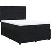 Image de vidaXL Lit boxspring avec matelas noir 160x200 cm velours