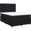 Image de vidaXL Lit boxspring avec matelas noir 160x200 cm velours