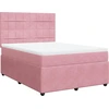Image de vidaXL Lit boxspring avec matelas rose 160x200 cm velours