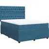 Image de vidaXL Lit boxspring avec matelas bleu foncé 160x200 cm velours