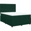 Image de vidaXL Lit boxspring avec matelas vert foncé 160x200 cm velours