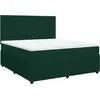 Image de vidaXL Lit boxspring avec matelas vert foncé 180x200 cm velours