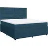 Image de vidaXL Lit boxspring avec matelas bleu foncé 180x200 cm velours