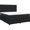 Image de vidaXL Lit boxspring avec matelas noir 180x200 cm velours
