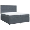 Image de vidaXL Lit boxspring avec matelas gris foncé 200x200 cm velours