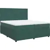 Image de vidaXL Lit boxspring avec matelas vert foncé 200x200 cm velours