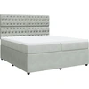 Image de vidaXL Lit boxspring avec matelas gris clair 200x200 cm velours