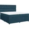 Image de vidaXL Lit boxspring avec matelas bleu foncé 200x200 cm velours