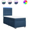 Image de vidaXL Lit boxspring avec matelas bleu 80x200 cm Tissu
