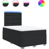 Image de vidaXL Lit boxspring avec matelas noir 120x190 cm similicuir
