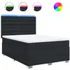 Image de vidaXL Lit boxspring avec matelas noir 140x200 cm similicuir
