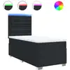 Image de vidaXL Lit boxspring avec matelas noir similicuir