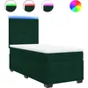 Image de vidaXL Lit boxspring avec matelas vert foncé 80x200 cm velours