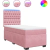 Image de vidaXL Lit boxspring avec matelas rose 80x200 cm velours