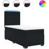 Image de vidaXL Lit boxspring avec matelas noir 90x190 cm velours