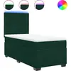 Image de vidaXL Lit boxspring avec matelas vert foncé 90x200 cm velours