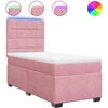 Image de vidaXL Lit boxspring avec matelas rose 90x200 cm velours