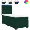 Image de vidaXL Lit boxspring avec matelas vert foncé 90x200 cm velours