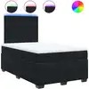 Image de vidaXL Lit boxspring avec matelas noir 120x190 cm velours