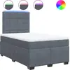 Image de vidaXL Lit boxspring avec matelas gris foncé 120x200 cm velours