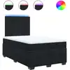Image de vidaXL Lit boxspring avec matelas noir 120x200 cm velours