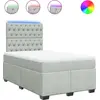 Image de vidaXL Lit boxspring avec matelas gris clair 120x200 cm velours