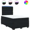 Image de vidaXL Lit boxspring avec matelas noir 120x200 cm velours