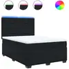 Image de vidaXL Lit boxspring avec matelas noir 140x190 cm velours