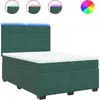 Image de vidaXL Lit boxspring avec matelas vert foncé 140x200 cm velours