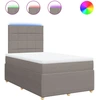 Image de vidaXL Lit Boxspring avec matelas Taupe 120x190 cm Tissu