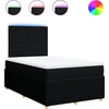 Image de vidaXL Lit boxspring avec matelas noir 120x200 cm Tissu