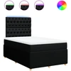 Image de vidaXL Lit boxspring avec matelas noir 120x200 cm Tissu