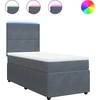 Image de vidaXL Lit boxspring avec matelas gris foncé 80x200 cm velours
