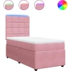 Image de vidaXL Lit boxspring avec matelas rose 80x200 cm velours