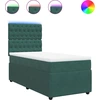 Image de vidaXL Lit boxspring avec matelas vert foncé 80x200 cm velours