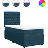 Image de vidaXL Lit boxspring avec matelas bleu 80x200 cm velours