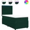 Image de vidaXL Lit boxspring avec matelas vert foncé 80x200 cm velours