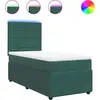 Image de vidaXL Lit boxspring avec matelas vert foncé 90x190 cm velours
