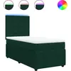 Image de vidaXL Lit boxspring avec matelas vert foncé 90x200 cm velours