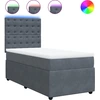 Image de vidaXL Lit boxspring avec matelas gris foncé 90x200 cm velours