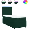 Image de vidaXL Lit boxspring avec matelas vert foncé 100x200 cm velours