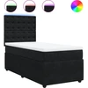 Image de vidaXL Lit boxspring avec matelas noir 100x200 cm velours