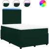 Image de vidaXL Lit boxspring avec matelas vert foncé 120x190 cm velours