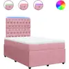 Image de vidaXL Lit boxspring avec matelas rose 120x200 cm velours