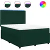 Image de vidaXL Lit boxspring avec matelas vert foncé 140x190 cm velours